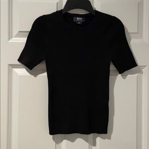 Maeve by Anthropologie Black Knit Top Size XSP NWT